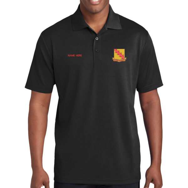32nd Armored Cavalry Crest + Custom Name  - PosiCharge ® RacerMesh ® Polo Thumbnail